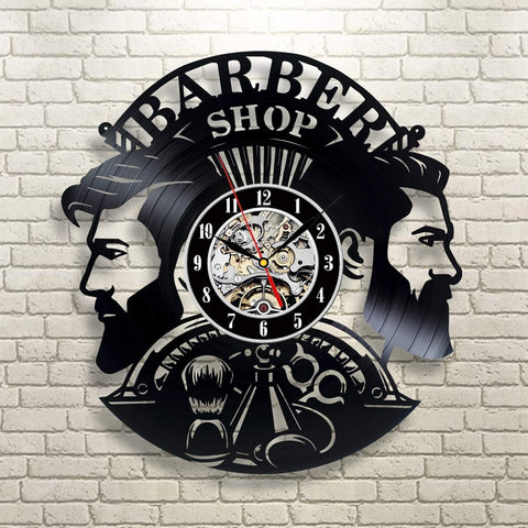 Barber Shop Wall Clock Modern Design Barbershop