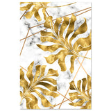 Nordic Plants Golden Leaf Canvas Painting Botanical Posters