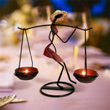 Creative Iron Candle Holder Home Decoration Character