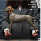 American Style Creative Resin Dog Figurines Vintage Dog Statue