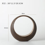 Modern creative resin annulus statue home decor