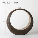 Modern creative resin annulus statue home decor