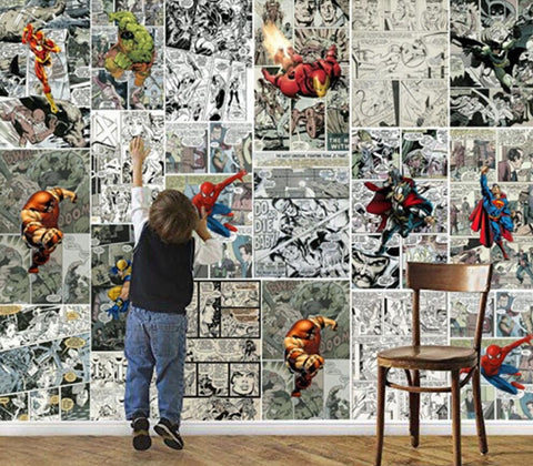Custom mural wallpaper 3D Marvel Comics 3D wall children's room decoration wallpaper TV background