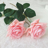 7 Pcs Real Touch Branch Stem Latex Rose Hand Feel Felt Simulation Decorative