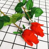 7 Pcs Real Touch Branch Stem Latex Rose Hand Feel Felt Simulation Decorative